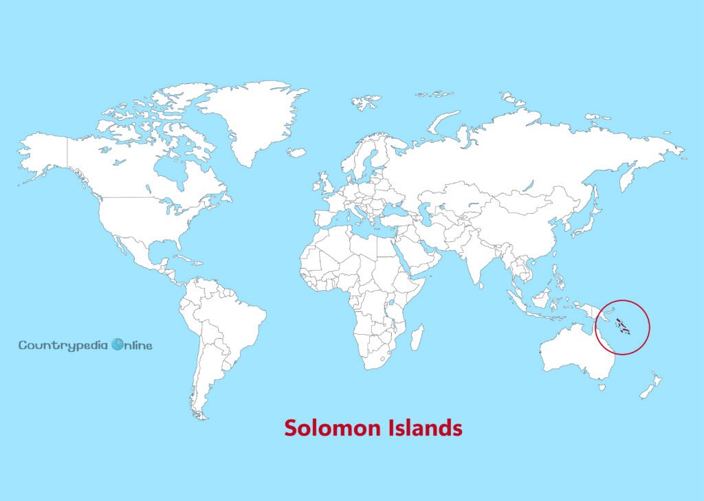 Solomon Islands on World Map