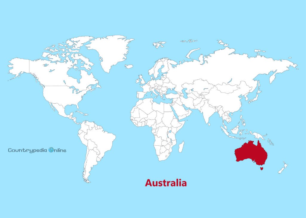 Australia on World Map