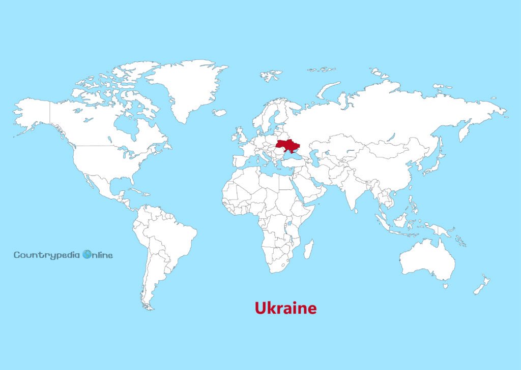 Ukraine on World Map